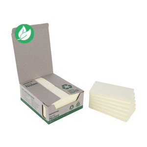 MONDOFFICE Notes repositionnables 100% recyclées 76 x 127 mm - Jaune Pastel - Lot 12 blocs de 100 feuilles MONDOFFICE Notes repositionnables 100% recyclées 76 x 127 mm - Jaune Pastel - Lot 12 blocs de 100 feuilles
