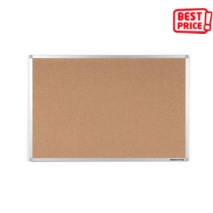 MONDOFFICE Pannello in sughero, Cornice in alluminio, 90 x 60 cm MONDOFFICE Pannello in sughero, Cornice in alluminio, 90 x 60 cm