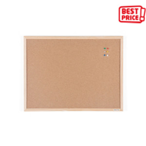 MONDOFFICE Pannello in sughero, Cornice in Legno, cm 60 x 45 h MONDOFFICE Pannello in sughero, Cornice in Legno, cm 60 x 45 h