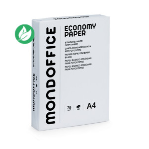 MONDOFFICE Papier A4 blanc ECONOMY - 75g - Ramette de 500 feuilles MONDOFFICE Papier A4 blanc ECONOMY - 75g - Ramette de 500 feuilles