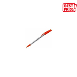 MONDOFFICE Penna a sfera con cappuccio, Tratto 0,7 mm, Fusto in plastica traslucido, Inchiostro rosso (confezione 50 pezzi) MONDOFFICE Penna a sfera con cappuccio, Tratto 0,7 mm, Fusto in plastica traslucido, Inchiostro rosso (confezione 50 pezzi)