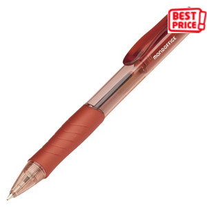 MONDOFFICE Penna a sfera a scatto, Tratto 1 mm, Fusto traslucido rosso con grip, Inchiostro rosso (confezione 12 pezzi) MONDOFFICE Penna a sfera a scatto, Tratto 1 mm, Fusto traslucido rosso con grip, Inchiostro rosso (confezione 12 pezzi)