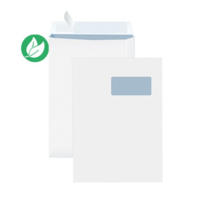 MONDOFFICE Pochette blanche C4 229 x 324 mm 90g fenêtre 50 x 100 mm - autocollante bande protectrice - Lot de 250 MONDOFFICE Pochette blanche C4 229 x 324 mm 90g fenêtre 50 x 100 mm - autocollante bande protectrice - Lot de 250