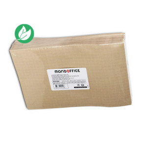 MONDOFFICE Pochette kraft brun 280 x 410 mm 120g sans fenêtre - soufflet 9 cm - autocollante bande protectrice - Lot de 50 MONDOFFICE Pochette kraft brun 280 x 410 mm 120g sans fenêtre - soufflet 9 cm - autocollante bande protectrice - Lot de 50