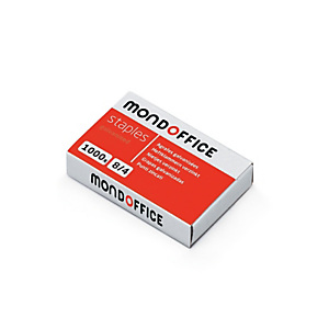 MONDOFFICE Punti metallici 8/4, Finitura zincata, Passo 8 mm, Gamba 4 mm (confezione 1.000 pezzi) MONDOFFICE Punti metallici 8/4, Finitura zincata, Passo 8 mm, Gamba 4 mm (confezione 1.000 pezzi)