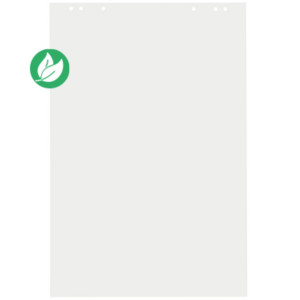 MONDOFFICE Recharge chevalet papier recyclé blanc uni 60g - L.65 x H.100 cm - Bloc 48 feuilles - Lot de 5 MONDOFFICE Recharge chevalet papier recyclé blanc uni 60g - L.65 x H.100 cm - Bloc 48 feuilles - Lot de 5