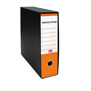 MONDOFFICE Registratore archivio Classic, Formato Commerciale, Dorso 8 cm, Cartone, Arancio MONDOFFICE Registratore archivio Classic, Formato Commerciale, Dorso 8 cm, Cartone, Arancio