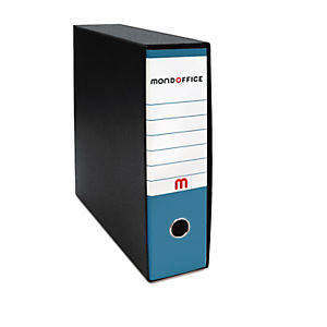 MONDOFFICE Registratore archivio Classic, Formato Commerciale, Dorso 8 cm, Cartone, Azzurro MONDOFFICE Registratore archivio Classic, Formato Commerciale, Dorso 8 cm, Cartone, Azzurro
