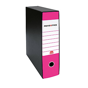 MONDOFFICE Registratore archivio Classic, Formato Commerciale, Dorso 8 cm, Cartone, Fucsia MONDOFFICE Registratore archivio Classic, Formato Commerciale, Dorso 8 cm, Cartone, Fucsia