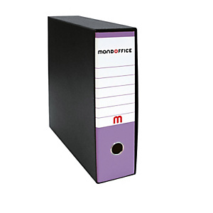 MONDOFFICE Registratore archivio Classic, Formato Commerciale, Dorso 8 cm, Cartone, Lilla MONDOFFICE Registratore archivio Classic, Formato Commerciale, Dorso 8 cm, Cartone, Lilla