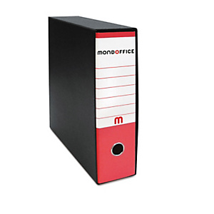 MONDOFFICE Registratore archivio Classic, Formato Commerciale, Dorso 8 cm, Cartone, Rosso MONDOFFICE Registratore archivio Classic, Formato Commerciale, Dorso 8 cm, Cartone, Rosso