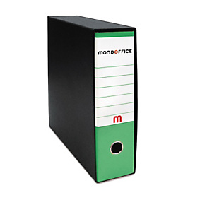 MONDOFFICE Registratore archivio Classic, Formato Commerciale, Dorso 8 cm, Cartone, Verde MONDOFFICE Registratore archivio Classic, Formato Commerciale, Dorso 8 cm, Cartone, Verde
