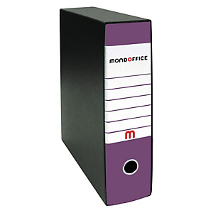 MONDOFFICE Registratore archivio Classic, Formato Commerciale, Dorso 8 cm, Cartone, Viola MONDOFFICE Registratore archivio Classic, Formato Commerciale, Dorso 8 cm, Cartone, Viola