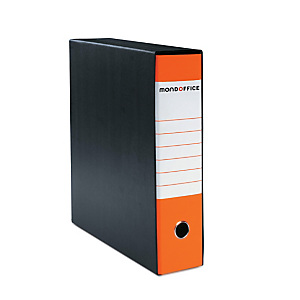 MONDOFFICE Registratore archivio Classic, Formato Protocollo, Dorso 8 cm, Cartone, Arancio MONDOFFICE Registratore archivio Classic, Formato Protocollo, Dorso 8 cm, Cartone, Arancio