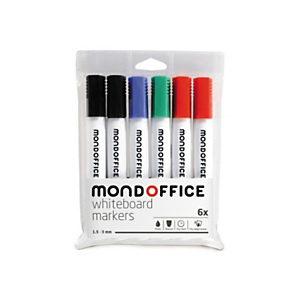 MONDOFFICE Remarx™ Rotulador de pizarra blanca, Tinta no permanente, Punta ojival de 1,5 a 3 mm, Colores variados MONDOFFICE Remarx™ Rotulador de pizarra blanca, Tinta no permanente, Punta ojival de 1,5 a 3 mm, Colores variados