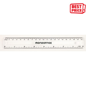 MONDOFFICE Righello, 30 cm/12 pollici, Trasparente MONDOFFICE Righello, 30 cm/12 pollici, Trasparente