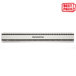 MONDOFFICE Righello, Alluminio, 30 cm MONDOFFICE Righello, Alluminio, 30 cm