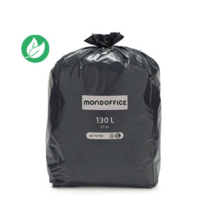 MONDOFFICE Sac poubelle 130L noir - Lot de 100 MONDOFFICE Sac poubelle 130L noir - Lot de 100