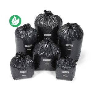 MONDOFFICE Sac poubelle 160L noir 100% recyclé - Déchets lourds - Lot de 50 MONDOFFICE Sac poubelle 160L noir 100% recyclé - Déchets lourds - Lot de 50