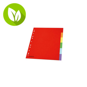 MONDOFFICE Separadores, A4, cartulina, 6 separadores, colores surtidos MONDOFFICE Separadores, A4, cartulina, 6 separadores, colores surtidos