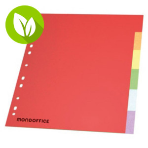 MONDOFFICE Separadores, A4+, cartulina Glossy, 6 separadores, colores surtidos MONDOFFICE Separadores, A4+, cartulina Glossy, 6 separadores, colores surtidos