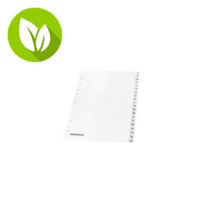 MONDOFFICE Separadores alfabéticos A-Z, A4+, polipropileno, 20 separadores, gris MONDOFFICE Separadores alfabéticos A-Z, A4+, polipropileno, 20 separadores, gris