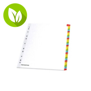 MONDOFFICE Separadores, Bristol, mylar, con portadilla, numéricos 1-31, A4+, cartulina, 31 separadores, pestañas plastificadas de colores, blanco MONDOFFICE Separadores, Bristol, mylar, con portadilla, numéricos 1-31, A4+, cartulina, 31 separadores, pestañas plastificadas de colores, blanco