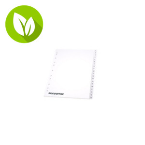 MONDOFFICE Separadores numéricos 1-20, A4, polipropileno, 20 separadores, blanco MONDOFFICE Separadores numéricos 1-20, A4, polipropileno, 20 separadores, blanco
