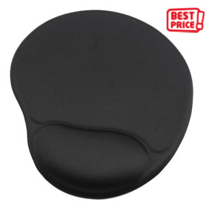 MONDOFFICE Tappetino mouse con poggia polsi, Memory Foam, Nero MONDOFFICE Tappetino mouse con poggia polsi, Memory Foam, Nero
