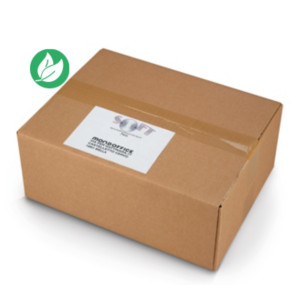 MONDOFFICE Étiquettes multi-usages adhésion permanente - Coins carrés - 105 x 148,5 mm - Blanc MONDOFFICE Étiquettes multi-usages adhésion permanente - Coins carrés - 105 x 148,5 mm - Blanc