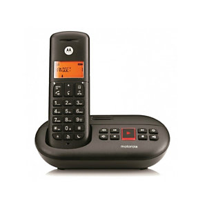 Motorola E211 Teléfono inalámbrico, negro