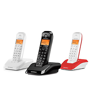 Motorola Startac S1203 Trio Teléfono inalámbrico Blanco, Negro, Rojo