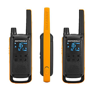 Motorola Talkabout T82 Extreme RSM Walkie-talkies, pantalla oculta, hasta 10 km, negro y amarillo