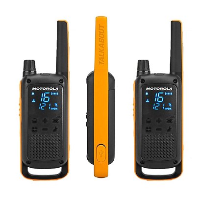 Motorola Talkabout T82 Extreme RSM Walkie-talkies, pantalla oculta, hasta 10 km, negro y amarillo - 1