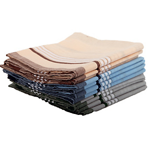 Mouchoirs en tissu, coloris assortis clair, lot de 12 mouchoirs Mouchoirs en tissu, coloris assortis clair, lot de 12 mouchoirs