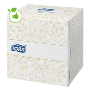 Mouchoirs Tork Extra-doux, 30 boîtes cubiques de 100 mouchoirs