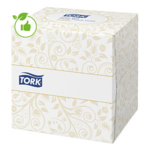 Mouchoirs Tork Extra-doux, 30 boîtes cubiques de 100 mouchoirs
