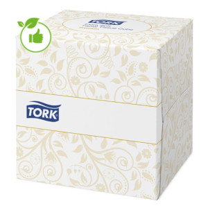 Mouchoirs Tork Extra-doux, 30 boîtes cubiques de 100 mouchoirs Mouchoirs Tork Extra-doux, 30 boîtes cubiques de 100 mouchoirs