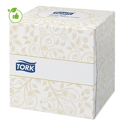 Mouchoirs Tork Extra-doux, 30 boîtes cubiques de 100 mouchoirs - 1