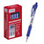 MTL® Bolígrafo retráctil de tinta de gel, punta de 0,7 mm, cuerpo transparente con grip, tinta azul - 1