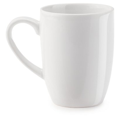 Mug en porcelaine 24 cl - Blanc - Lot de 6