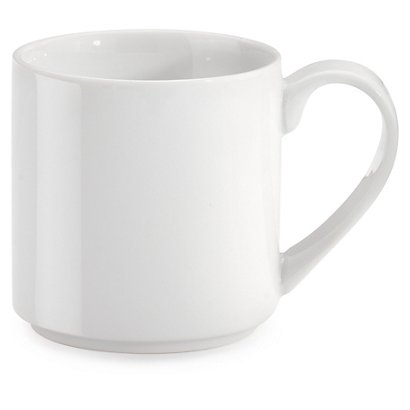 Mug en porcelaine 25 cl - Blanc - Lot de 12