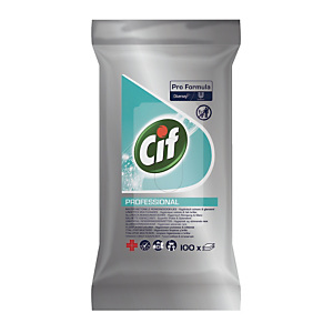 Multi-oppervlakken doekjes HACCP Cif Pro Formula, etui van 100 doekjes Multi-oppervlakken doekjes HACCP Cif Pro Formula, etui van 100 doekjes