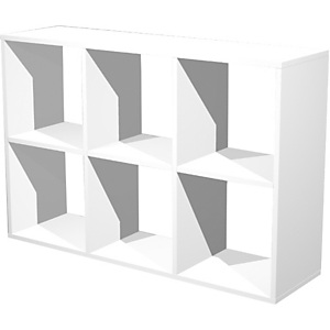 Multicolor Libreria componibile a 6 caselle, dimensioni 104,1 x 29,2 x 69,8 cm, colore Bianco Multicolor Libreria componibile a 6 caselle, dimensioni 104,1 x 29,2 x 69,8 cm, colore Bianco