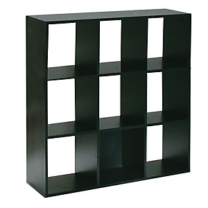 Multicolor Libreria componibile a 9 caselle, dimensioni 104,1 x 29,2 x 103,9 cm, colore Nero venato Multicolor Libreria componibile a 9 caselle, dimensioni 104,1 x 29,2 x 103,9 cm, colore Nero venato