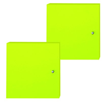 Multicolor Set 2 Antine, dimensioni 32,5 x 32,5 x 1,6 cm, colore Verde - 1