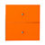 Multicolor Set 2 Cassetti e Retro, dimensioni 24 x 24 x 8,5 cm, Arancione - 3