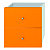 Multicolor Set 2 Cassetti e Retro, dimensioni 24 x 24 x 8,5 cm, Arancione - 2