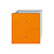 Multicolor Set 2 Cassetti e Retro, dimensioni 24 x 24 x 8,5 cm, Arancione - 1