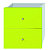 Multicolor Set 2 Cassetti e Retro, dimensioni 24 x 24 x 8,5 cm, Verde - 1